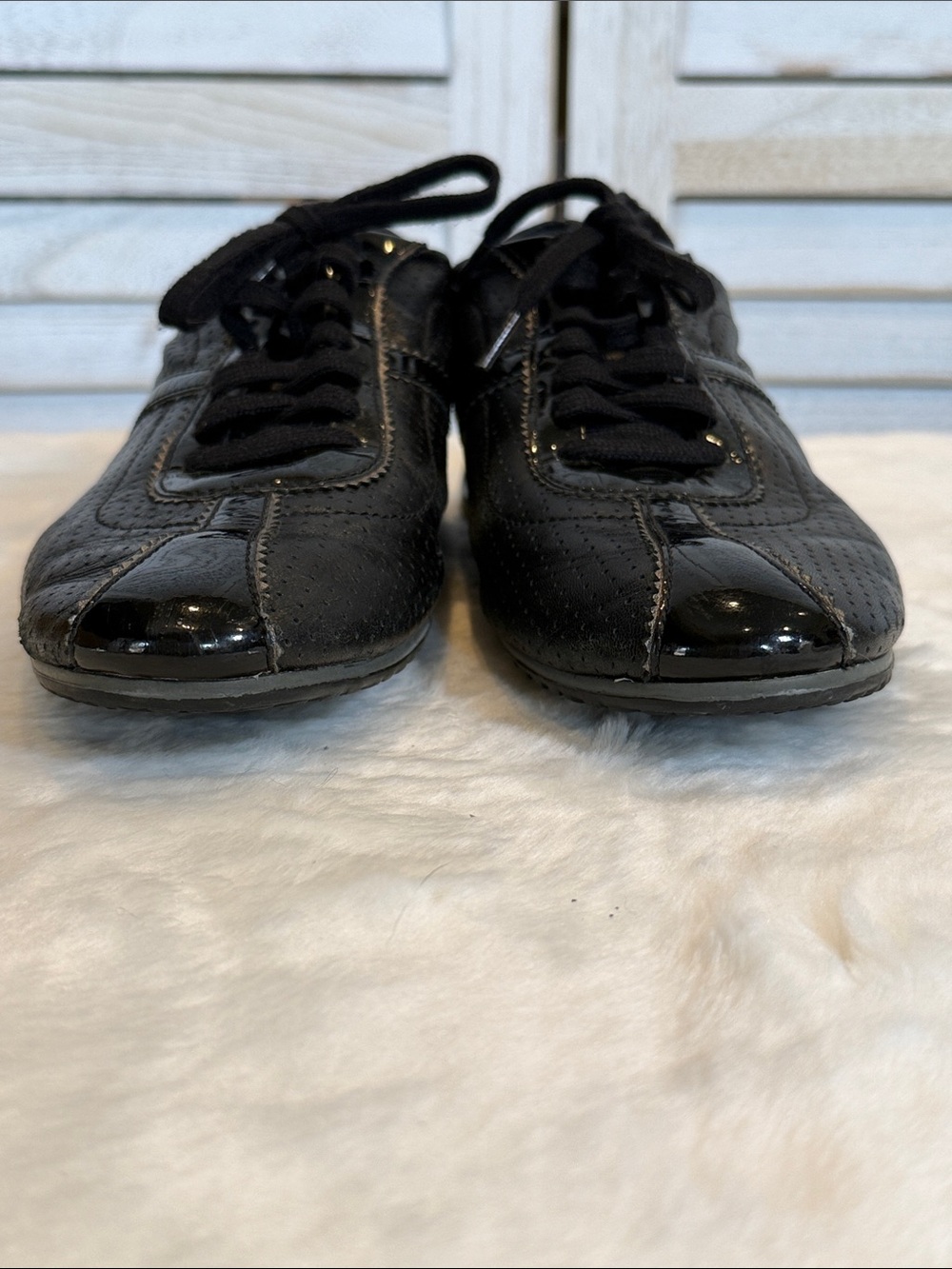 Cole Haan Nike Air Bria Perforated Leather Lace-Up Sneakers - Picture 7 of 12
